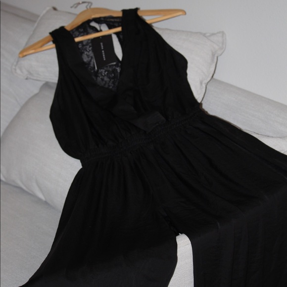 Zara Pants - Zara sleeveless silk lace jumper romper NWT